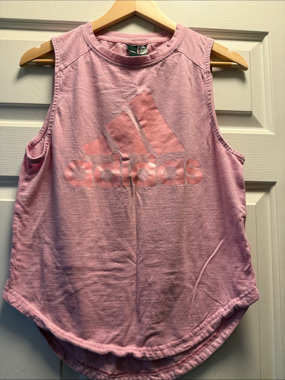 adidas Pink Logo Muscle Tank